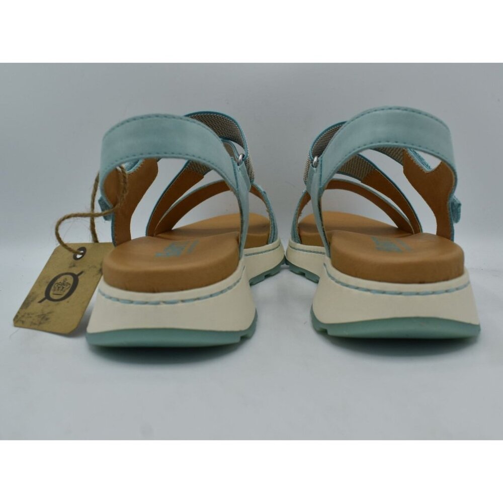 Born Womens Size 8 Mady Turquoise Combo Leather Strappy Open Toe Sandals Shoes - Picture 5 of 15